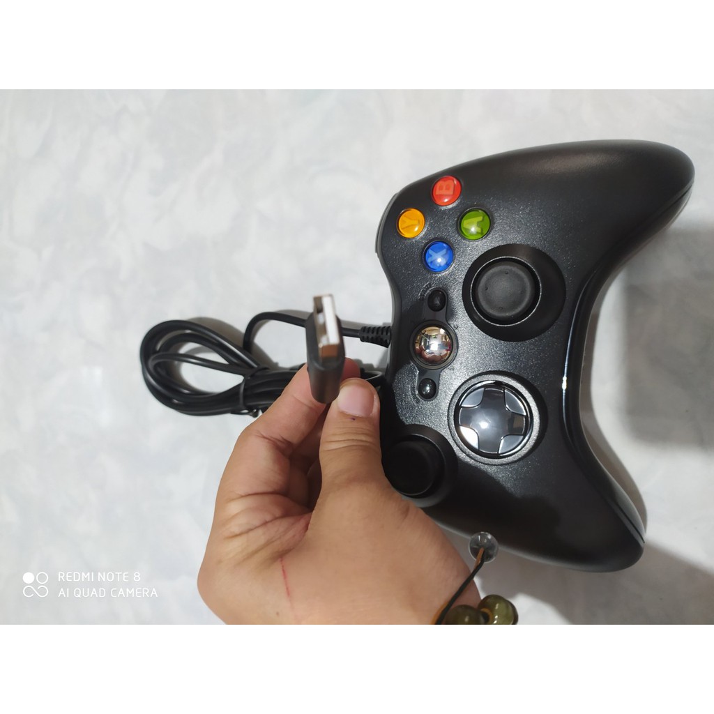 [Mã ELFLASH5 giảm 20K đơn 50K] [Loại 1] Tay cầm chơi game cho máy tính FO4 kiểu Xbox 360 có rung - LED XANH LÁ