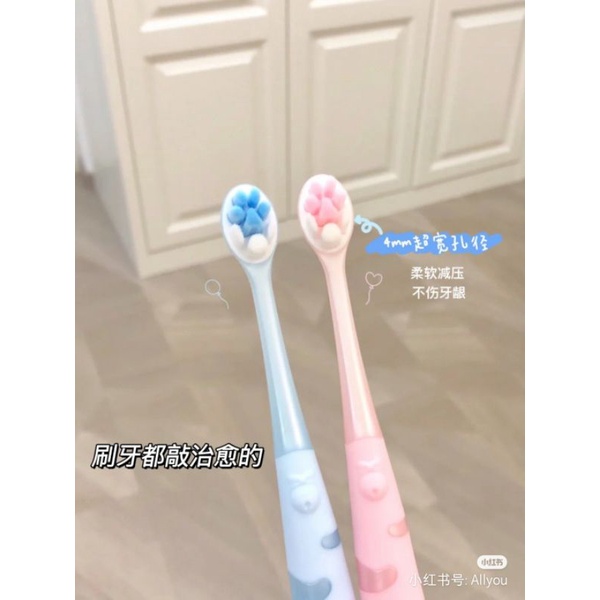 Có sẵn - bàn chải đánh răng chân mèo cute dễ thương