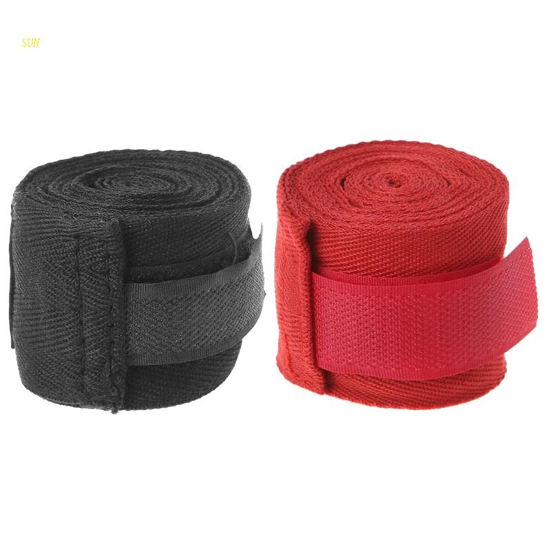 Bộ 2 Cuộn Băng Quấn Bảo Vệ Cổ Tay Bằng Cotton Dùng Luyện Tập Muay Thai Boxing