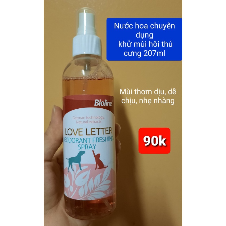 Nước hoa cho chó mèo Bioline 207ml