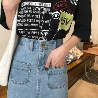 💋 Chân Váy Jean Dài
