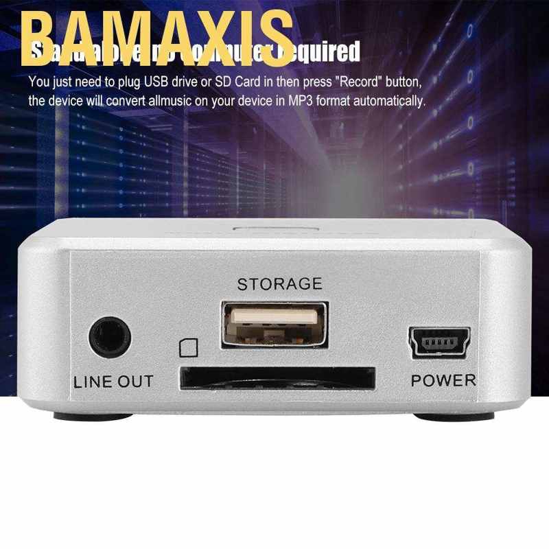 Bamaxis USB Audio Capture Card Music Digitizer HD Player Recorder L/R 3.5 US Plug