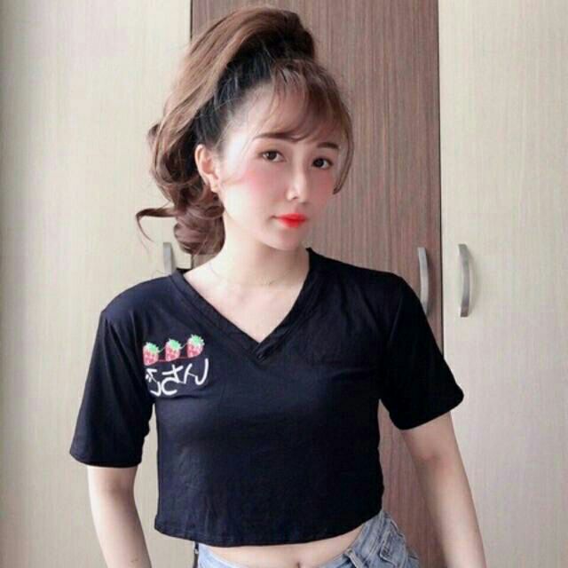 Áo croptop thêu dâu