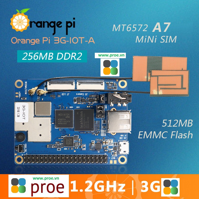 Máy tính nhúng Orange Pi 3G-IOT loại A﻿ (256MB) | BigBuy360 - bigbuy360.vn