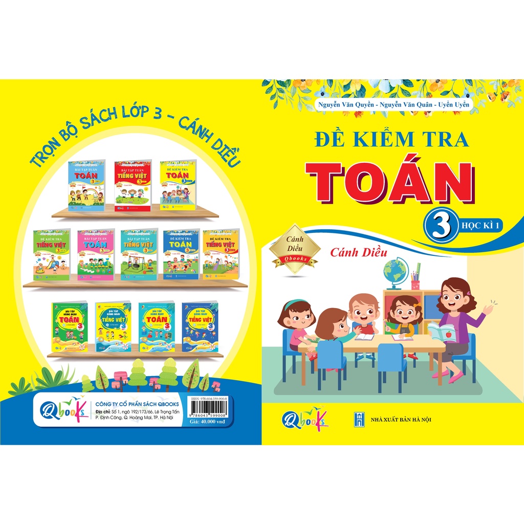 Sách Đề kiểm tra Toán và Tiếng Việt lớp 3 sách Cánh Diều - Học kì 1