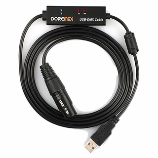 Cáp chuyển đổi LEKATO USB sang DMX/RDM có vòng nam châm USB 2.0 tốc độ cao