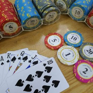 Bộ 100 chip Poker Hàng Đẹp