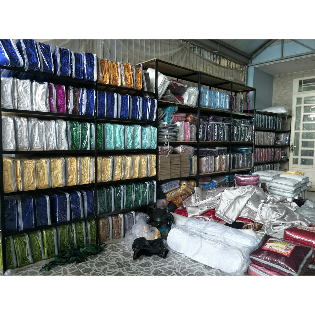 Bộ Ga Gối Phi Lụa 4 Món Cao Cấp Lan Bedding Màu Hồng Ruốc