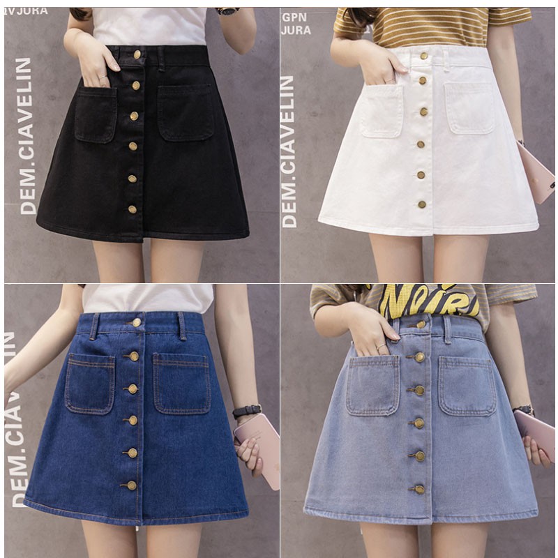 Chân Váy Bò Ulzzang , chân váy jeans chữ A