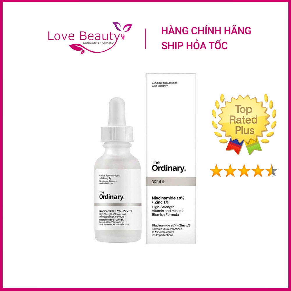 [HÀNG CANADA] Serum The giảm mụn, mờ thâm Ordinary Niacinamide 10% + Zinc 1% 30ml