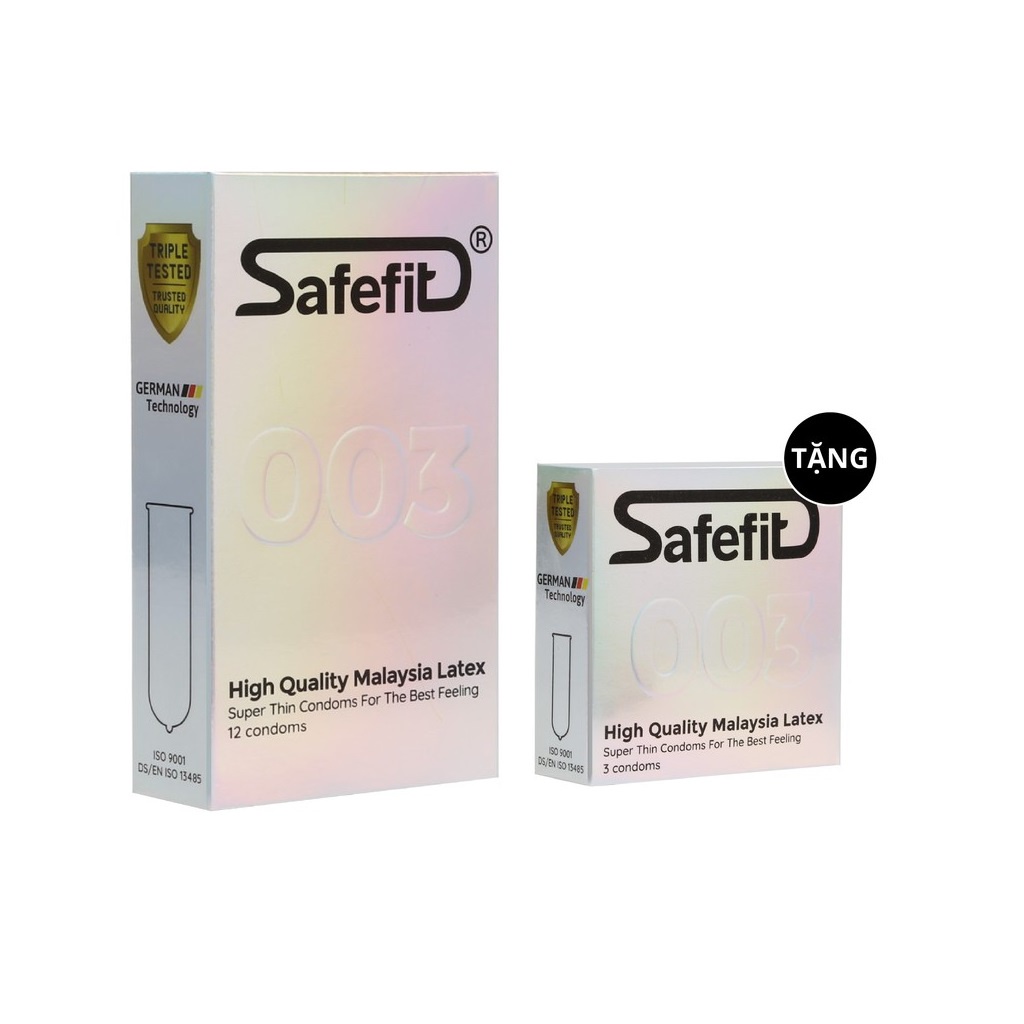 Bao cao su Safefit siêu mỏng 0.03 mỏng thứ 3 thế giới