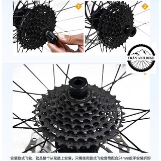 Cảo líp vặn, líp thả xe đạp màu đen