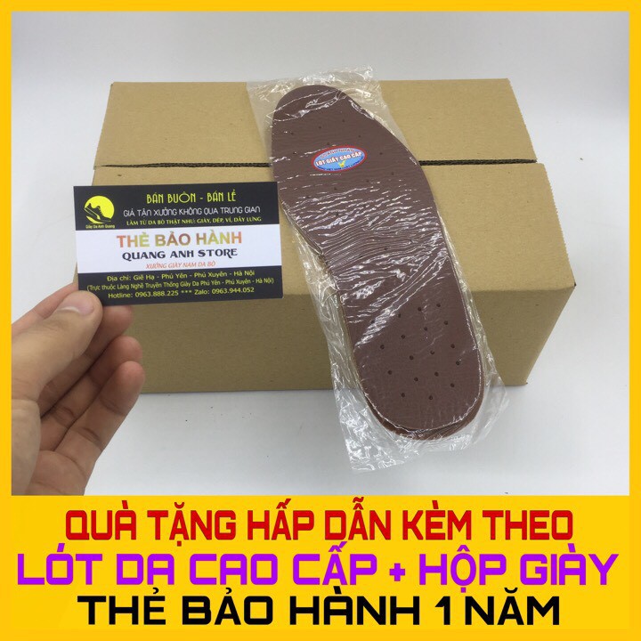 Giày da nam công sở da bò nguyên tấm bảo hành 1 năm Gk02