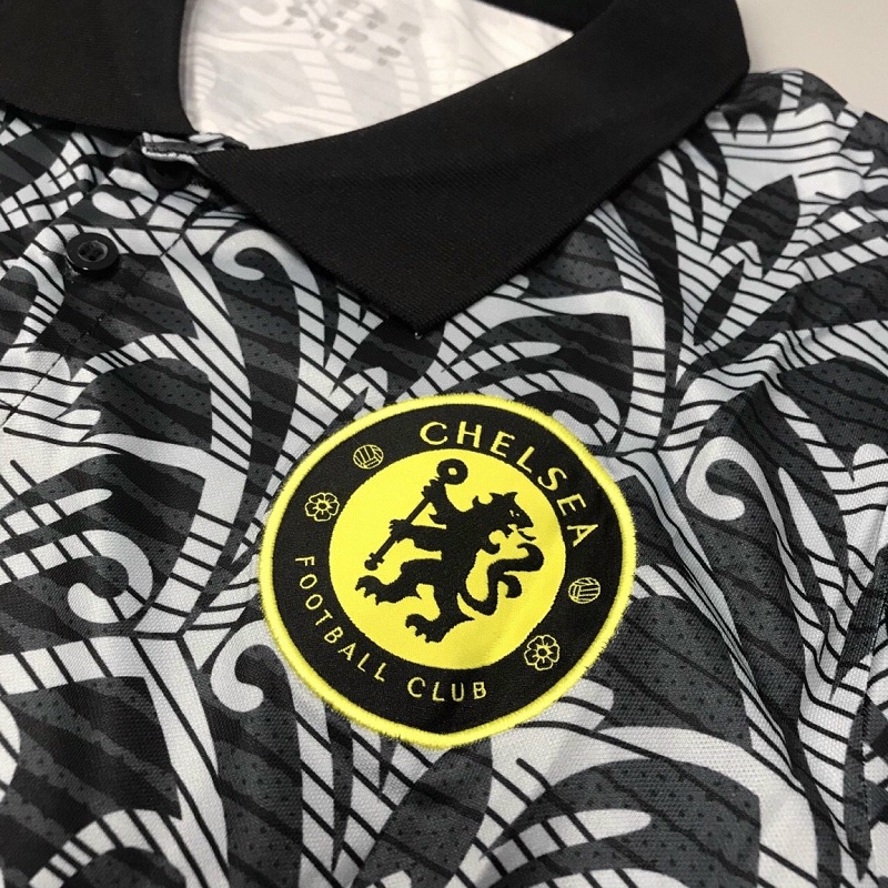 Bộ Quần Áo Đá Bóng Chelsea Xám Hoa Vải Gai Thái Lưới Cực Chất - Đồ Đá Banh Nam Phong Cách Thể Thao pp Bởi Be Happy Sport