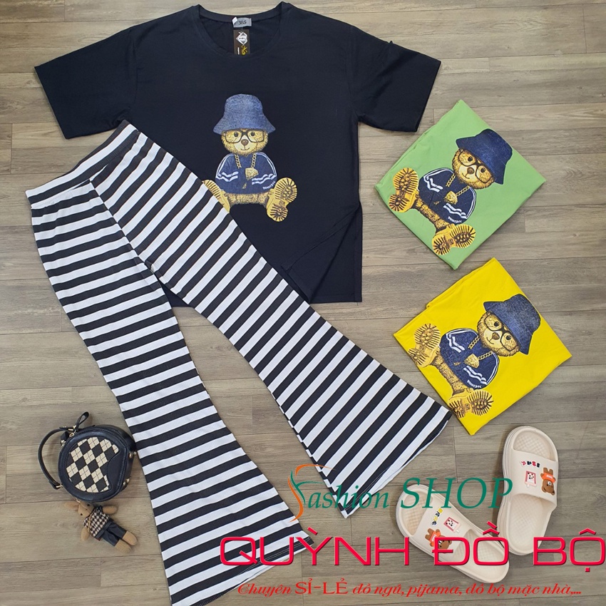 Đồ Bộ Nữ Mặc Nhà Anquachi Đẹp Thun Cotton Co Giãn Ở Nhà Dễ Thương Quần Đùi Form Rộng Cute A099