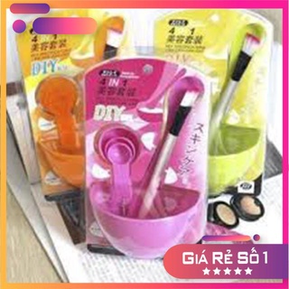Bộ Dụng Cụ Chén Cọ Muỗng Trộn Mặt Nạ Đắp Mặt Tại Nhà 4in1 Tiện Lợi- Spa Tại Nhà