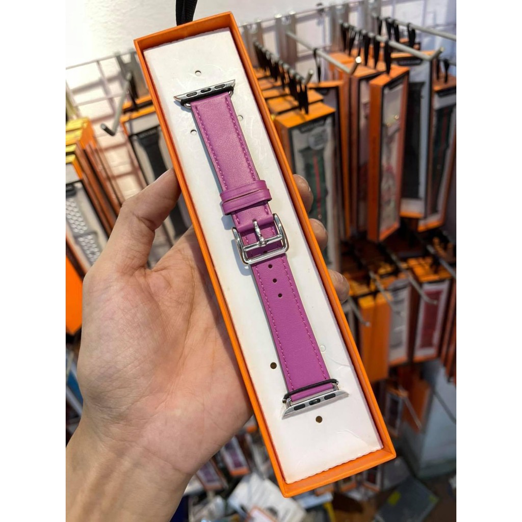 Dây da trơn nhiều màu dành cho Apple Watch