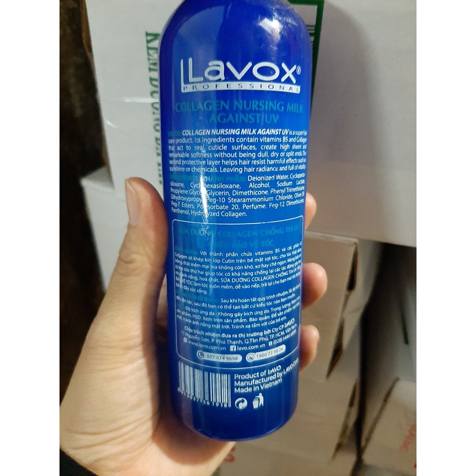 Sữa Dưỡng COLLAGEN Chống Tia UV Siêu Bảo Vệ Tóc LAVOX 280ml