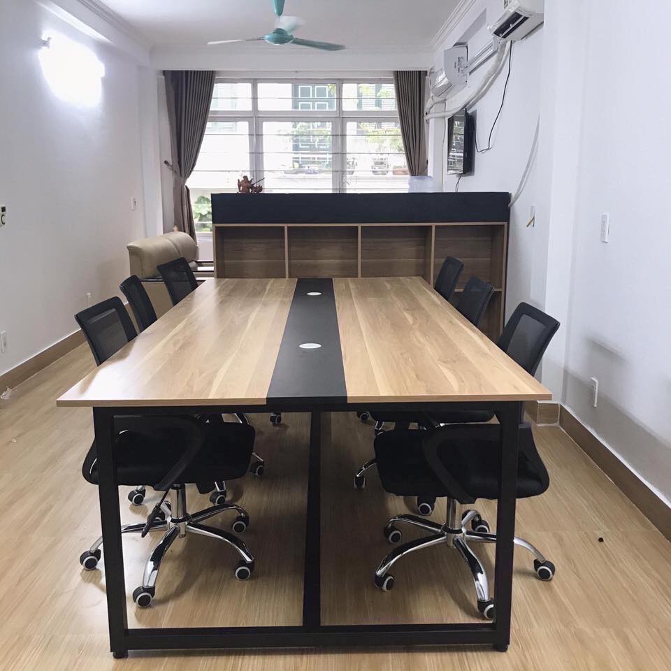 Bàn Họp Văn Phòng - Bàn Họp Chân Sắt 2m4x1m2