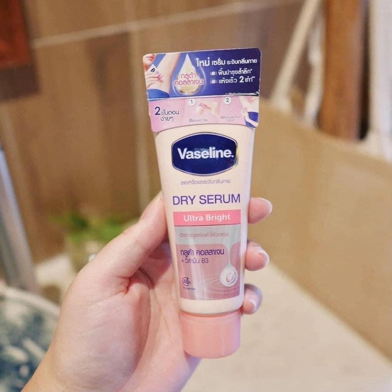 Vaseline Dryserum Dưỡng Da Vùng Nách Trắng Sáng Bản Mới 2021