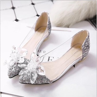 Giày búp bê pha Lê trắng suze 36,37,38,39