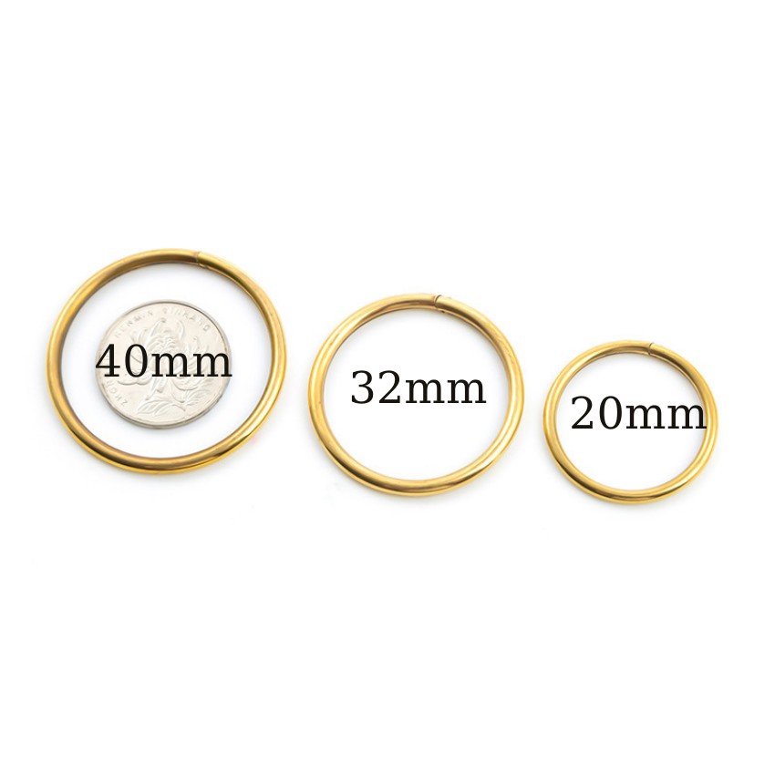 ️️️ Khoen Móc Khóa (KH1)-Đồng Đặc Nguyên Chất - Ring Phụ Kiện EDC - Độ dày 2 mm - 3 Size Đường Kinh (20mm,32mm,40mm)