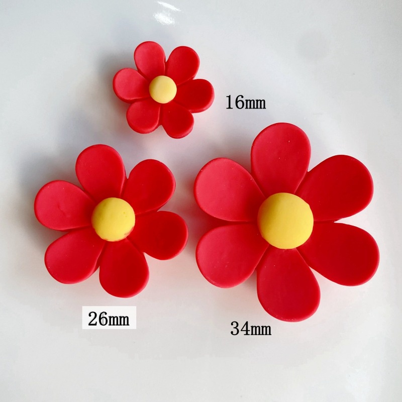 Set 10 Nút Nhựa Hình Hoa Hướng Dương 24mm Trang Trí Ốp Điện Thoại