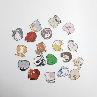 Sticker mập ú hồng dán trang trí planer, scrapbook,....size nhỏ 3-4cm