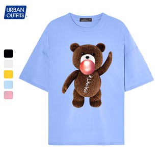 7 Màu ATO25 Áo Thun Tay Lỡ Nữ Nam Form Rộng URBAN OUTFITS In GẤU PAPETE Cotton 4 Chiều Local Brand