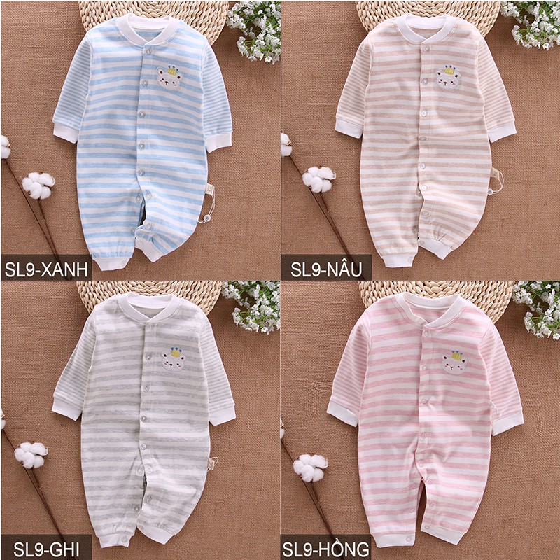 Body cotton dài tay Áo liền quần cho bé trai bé gái Hàng Quảng châu xuất Nhật SL09