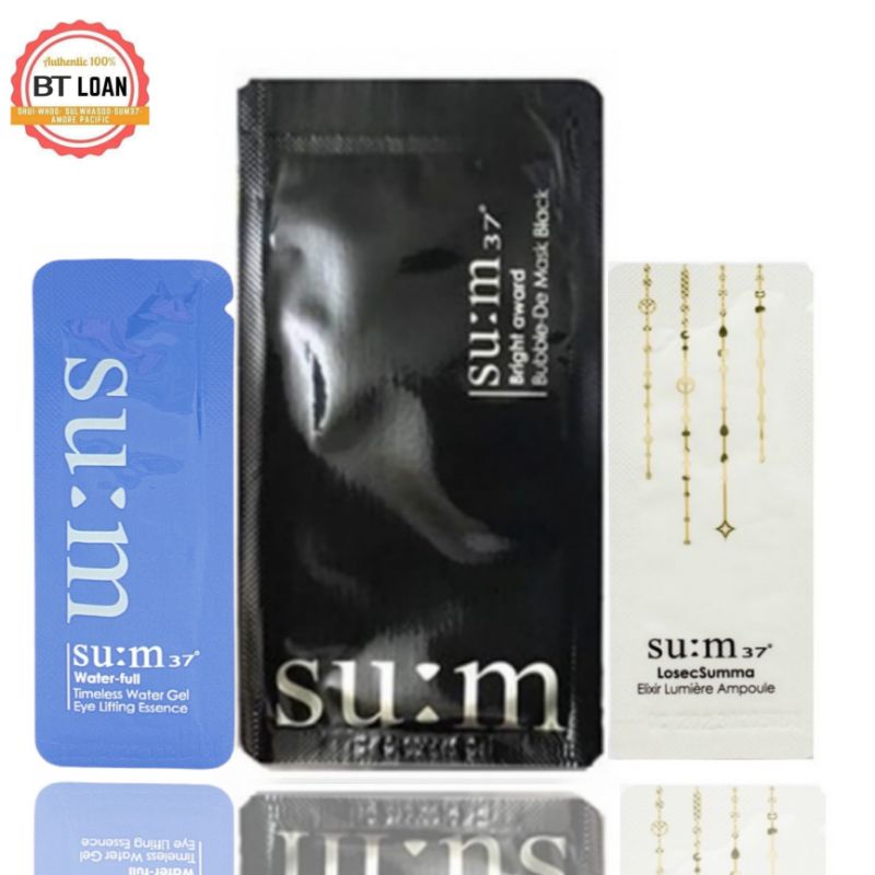 Combo 3 Gói mặt nạ thải độc SU:M37 + tinh chất truyền trắng + Tinh Chất serum mắt