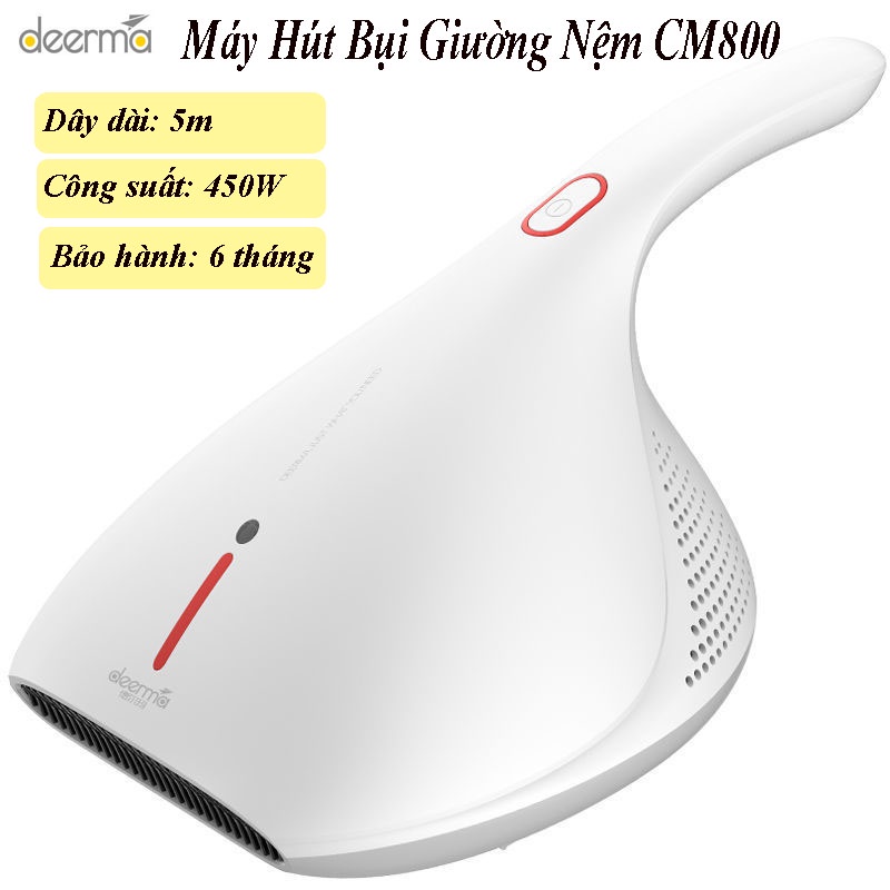 Máy Hút Bụi Giường Nệm Diệt Khuẩn UV Cầm Tay Deerma CM800 Công Suất 450W - Hút Bụi Chăn Ga Gối Nệm - BH 6 Tháng