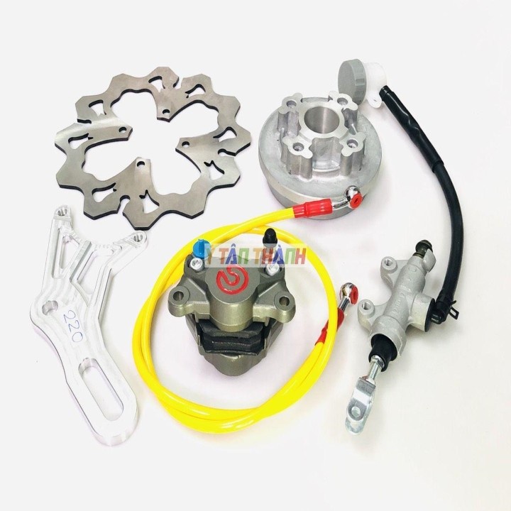 Bộ Đĩa Sau Wave Heo Rembo Xám Đĩa 220Mm V1 MS1259