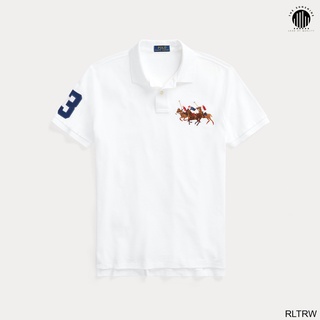 Áo Polo Ralph Lauren Triple-Pony Mesh White Polo Shirt