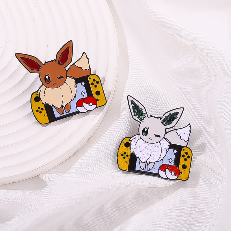 Ghim cài áo QIHE JEWELRY hình nhân vật hoạt hình Pokemon dễ thương