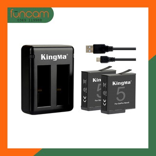 Combo 2 pin Kingma + sạc đôi cho Gopro 7 / 6 / 5 black