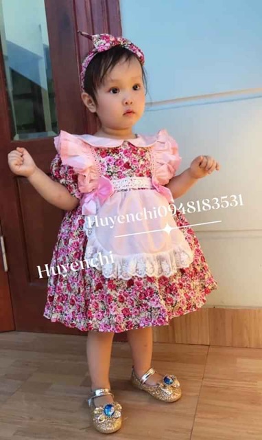 Váy tạp dề.Phong cách Vintage Tặng kèm tuban / Giá 390 giảm còn 320 k | BigBuy360 - bigbuy360.vn