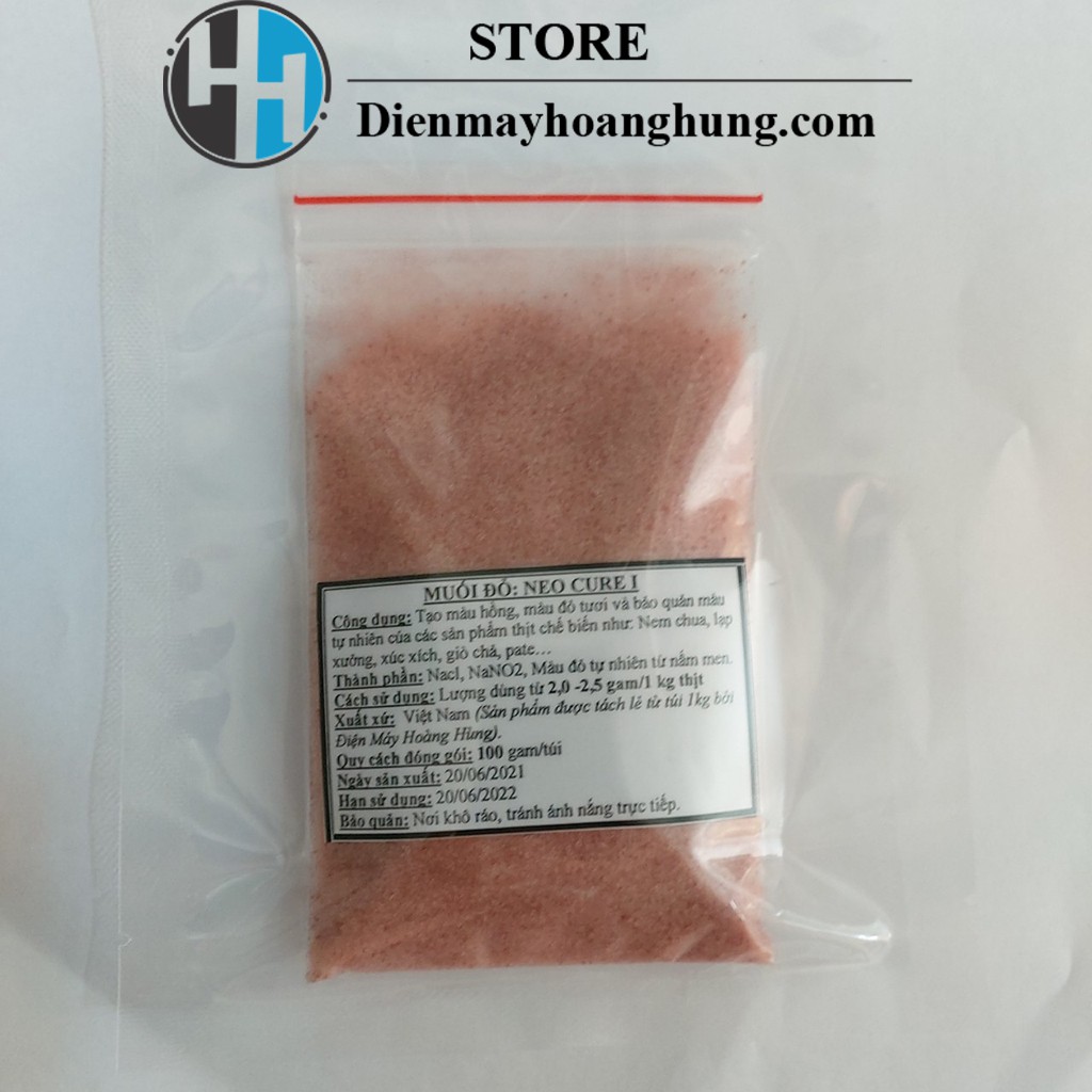 [Chính hãng] [100-300Gram]Muối đỏ Neo Cure giữ màu đỏ cho các sản phẩm từ thịt như xúc xích, nem chua, lạp xưởng