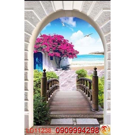 TRANH DÁN TƯỜNG 3D GIẢ LỐI ĐI NHIỀU MẪU