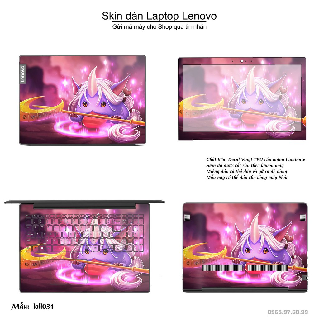 Skin dán Laptop Lenovo in hình Liên Minh Huyền Thoại nhiều mẫu 4 (inbox mã máy cho Shop)