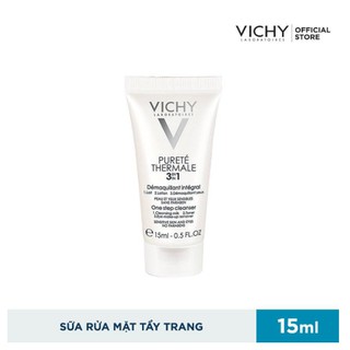 {Minisize} Sữa Rửa Mặt Tẩy Trang 3 Tác Dụng Vichy Purete Thermale One Step Cleanser 3 In 1 15ml