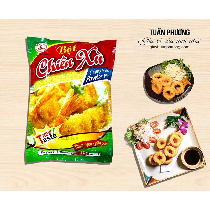 Bột Chiên Xù 3 Màu Hiệu Tuấn Phương Gói 1Kg