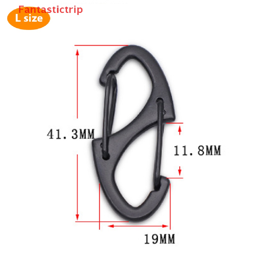 Set 10 Móc Khóa Chữ S Bằng Thép Không Gỉ Đa Năng Mới