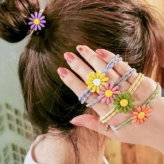 Ttte Chun buộc tóc hoa cúc nhiều màu cho bé