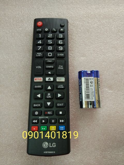 Điều khiển Tivi LG LCD/LED 2018 ngắn(Netlix-amazom)