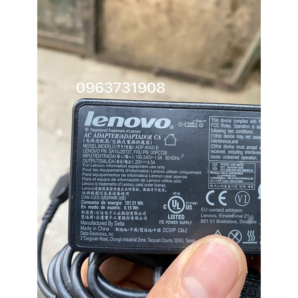 Bộ nguồn Lenovo ThinkCentre M73p Tiny 20V-4.5A chính hãng