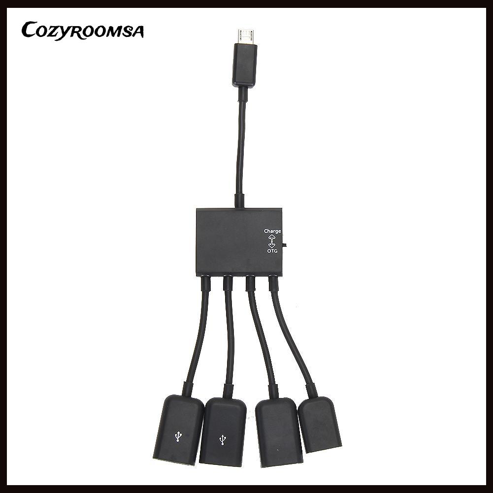 Dây cáp OTG 4 cổng Micro USB cho Samsung Note Android PC