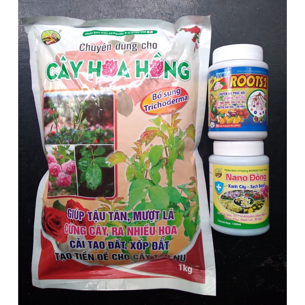 Phân hoa hồng phục hồi rể, sạch bệnh cho rể cây Hoa Hồng (p.hoa hồng. root. nano)
