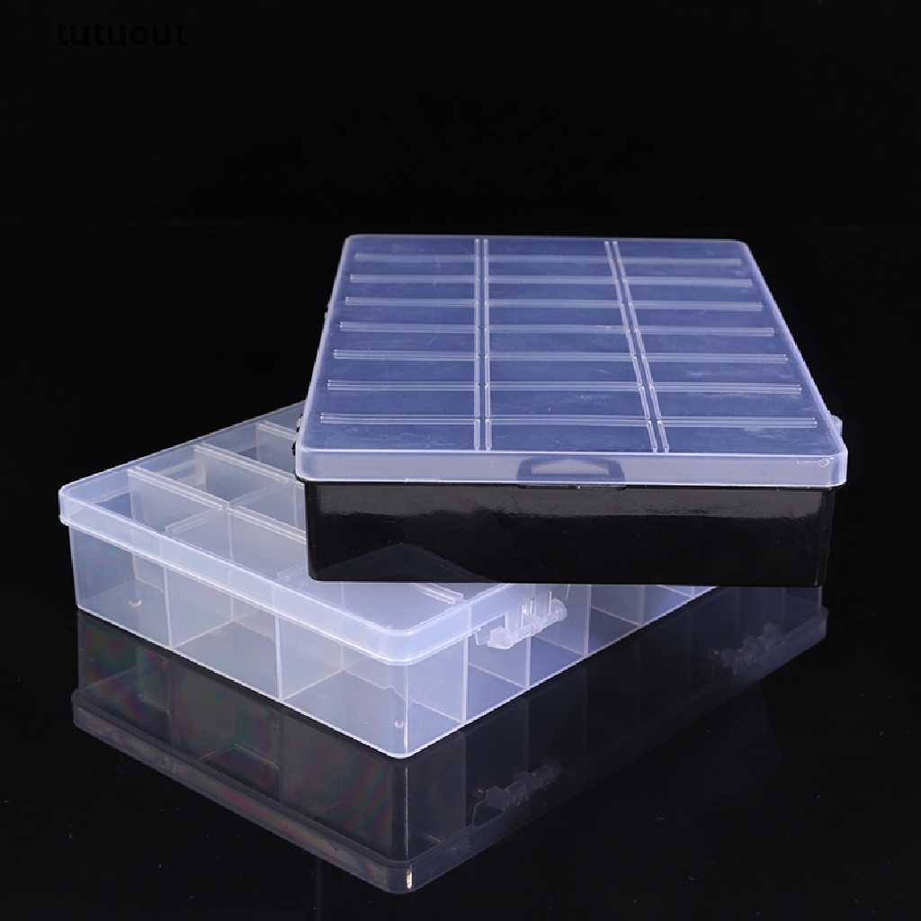 Hộp Nhựa Trong Suốt 24 Ngăn Đựng Trang Sức Tiện Lợi