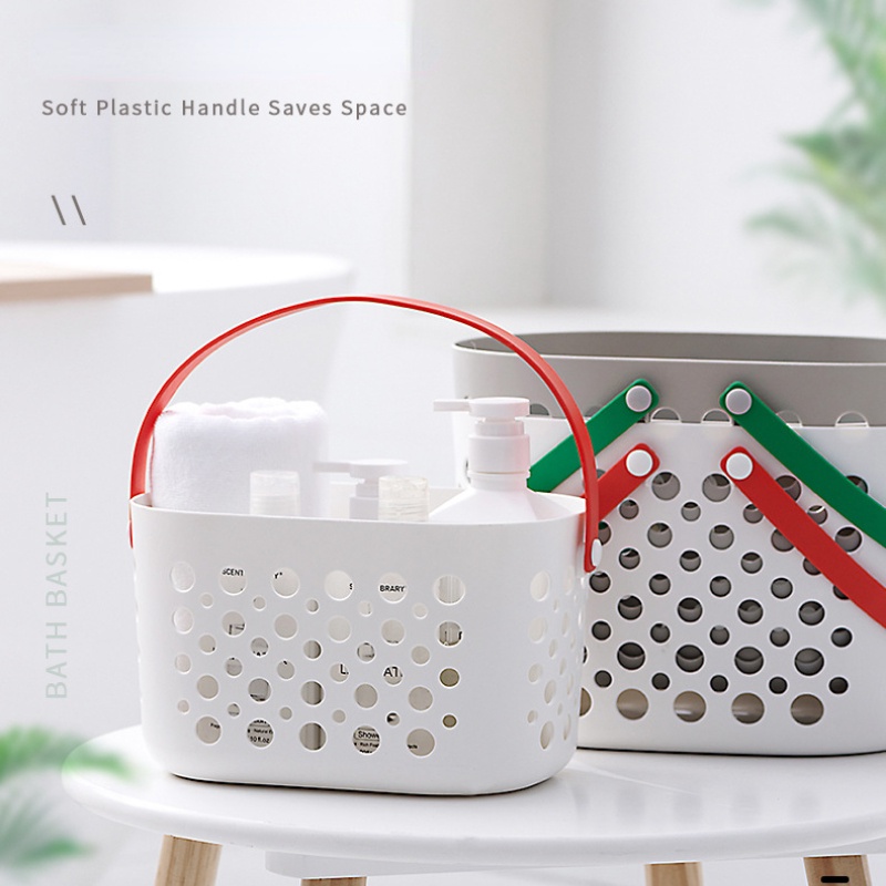 Rổ Nhựa Đựng Trái Cây Đồ Dùng Nhà Tắm Có Tay Cầm Tiện Dụng